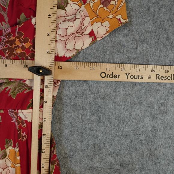 Reformation Dress Womens 0 Petite Canopy Canton Floral Off Shoulder Red Mini - Picture 4 of 8